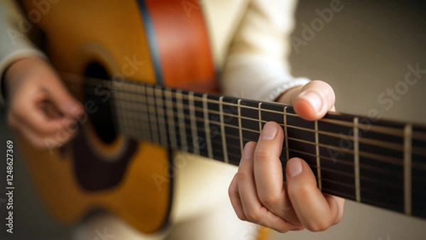 Fototapeta Playing the guitar