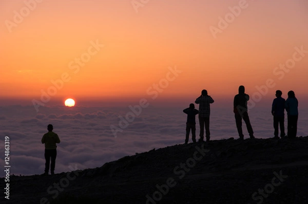 Fototapeta 蝶ヶ岳から見る雲海と日の出