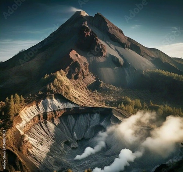 Fototapeta mountain landscape with clouds