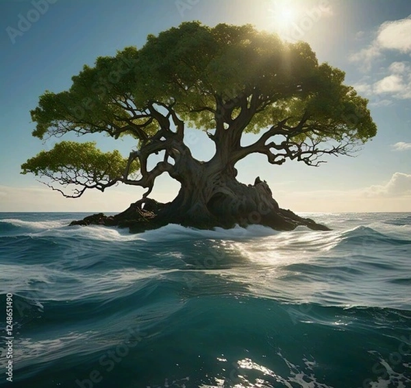 Fototapeta tree on the sea