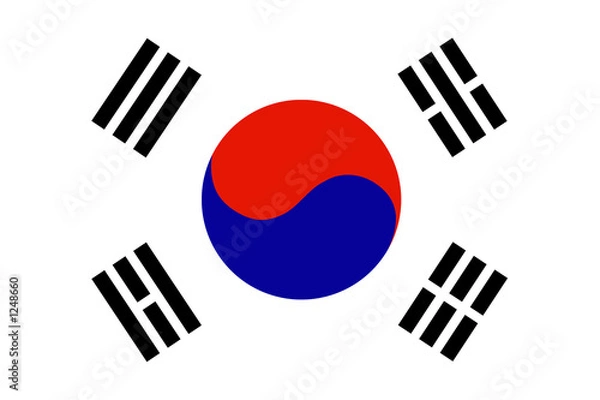 Obraz Flaga Korei Południowej