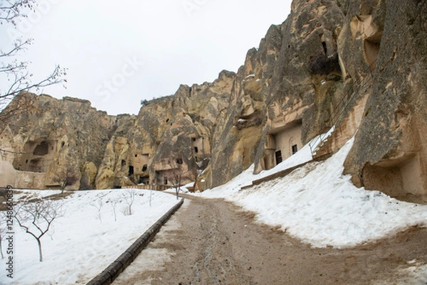 Obraz Cappadocia, Goreme Open Air Museum,Turkey - february 11,2017: A view of the Dark Church.