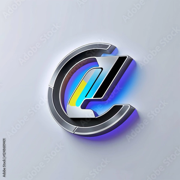 Obraz initials logo illustration