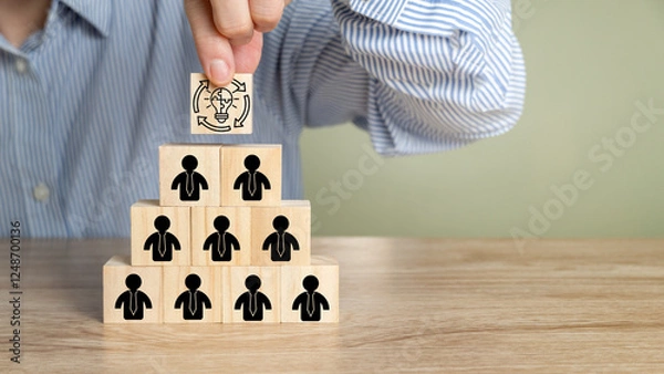 Fototapeta Continuous learning and development concept. Acquiring new knowledge, skills and abilities to enhance personal and professional growth. Embracing a growth mindset and investing in self improvement