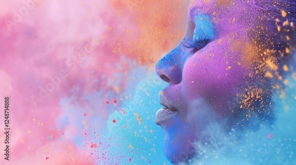 Fototapeta Emotional Burst Of Colorful Abstract Expression