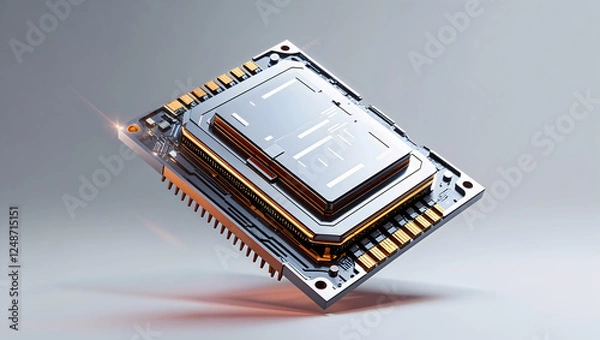 Obraz Main microchip on the motherboard