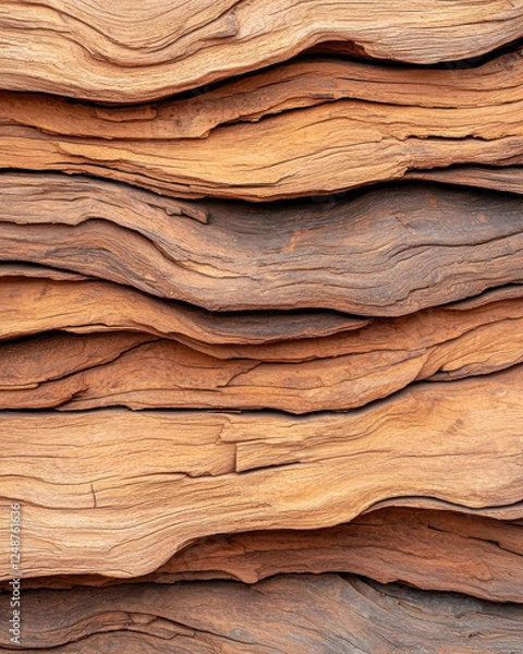 Obraz Coarse wood grain texture with deep walnut color and natural patterns