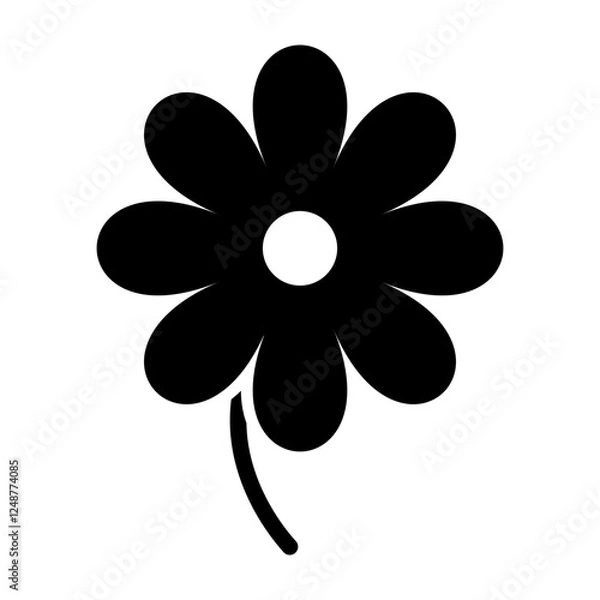 Obraz Flowers Vector Glyph Icon Design