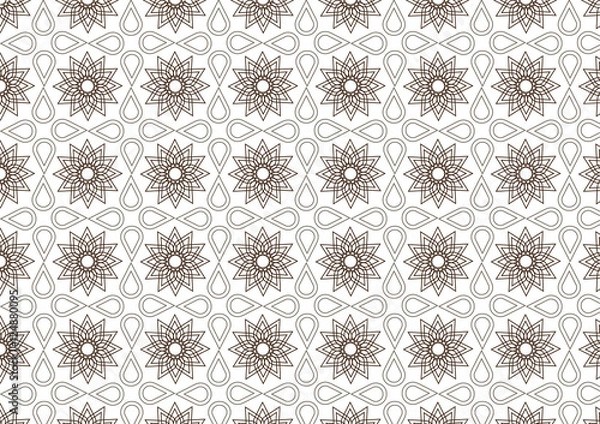 Obraz Abstract flower Ethnic Seamless Geometric Pattern Vector Illustration