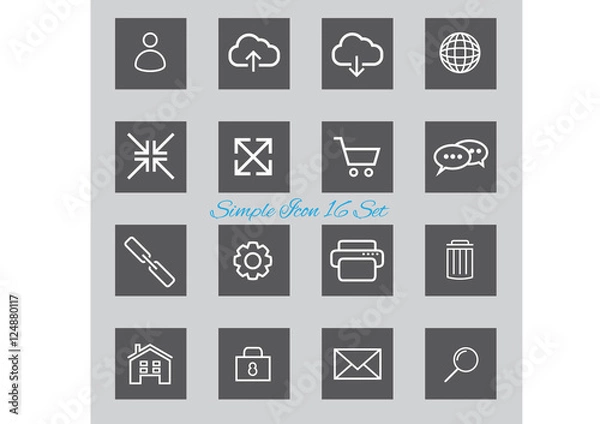 Obraz Simple Set Icon