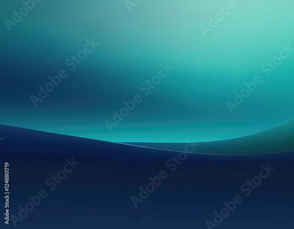 Fototapeta "Generate a deep-sea-inspired minimalist gradient transitioning from dark navy to rich teal and soft seafoam green. The effect should be mysterious, elegant, and calming."