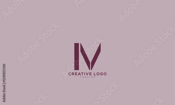 Fototapeta IV VI Abstract initial monogram letter alphabet logo design