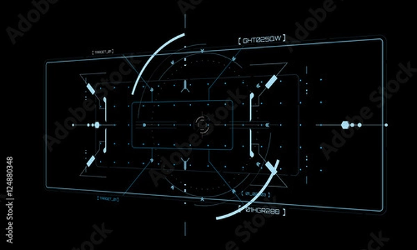 Fototapeta Futuristic user interface