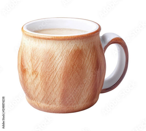 Fototapeta Warm coffee mug cozy home product indoor isolated on transparent background
