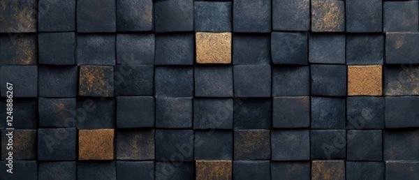 Obraz Textured surface of dark and light tiles.