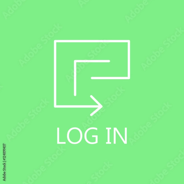 Fototapeta Log in line icon. Vector concept illustration for design.