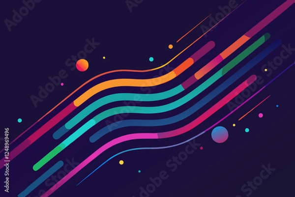 Obraz abstract background with colorful lines
