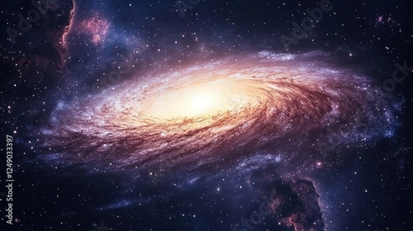 Fototapeta Spiral Galaxy Cosmic Dust Nebula Space Background