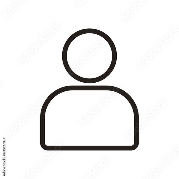 Obraz User icon. profile, avatar, Person Profile, User silhouette isolated on transparent background, icon for app or web site, user PNG