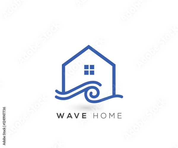 Obraz Waves home logo design template