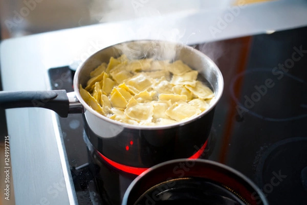 Fototapeta ラビオリを茹でる