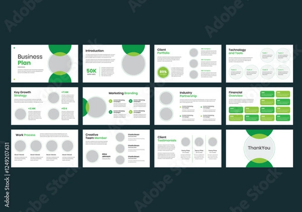 Fototapeta powerpoint and keynote presentation slides design template