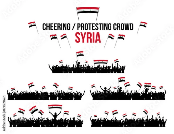 Obraz Cheering or Protesting Crowd Syria