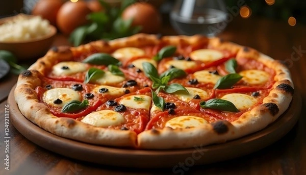 Obraz Simple Pizza with Cheese