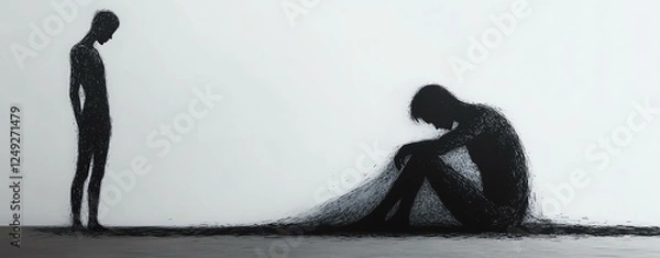 Obraz A representation of inner sadness and isolation.