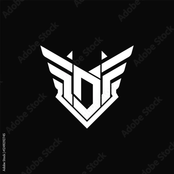 Fototapeta Letter D wing logo