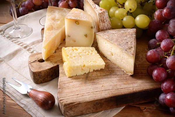 Obraz Grapes and cheese