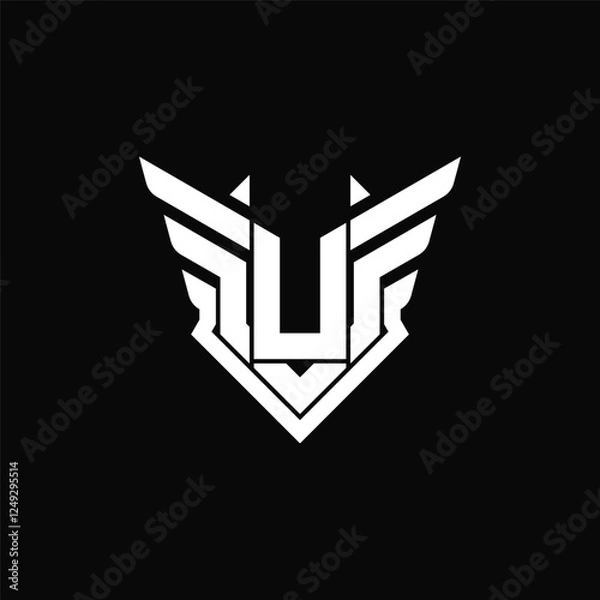 Fototapeta Letter U wing logo