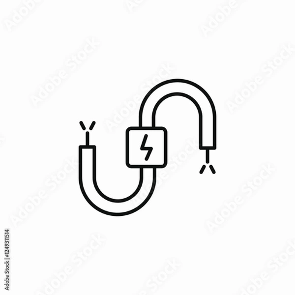 Obraz electrical box cables icon sign vector