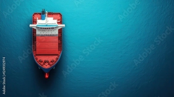 Obraz Autonomous electric cargo ships powered by renewable hydrogen and solar energy