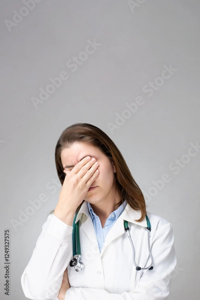 Obraz Portrait of a tired doctor