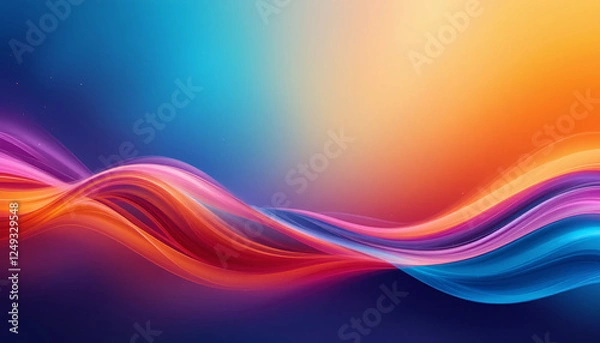 Obraz abstract colorful wave background ,High-Speed Red and Blue Light wave in Motion
