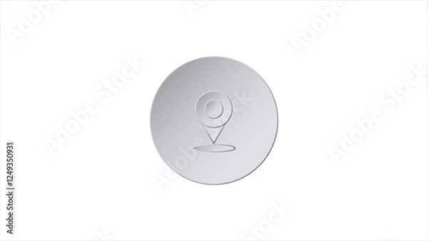 Obraz Abstract location icon simple on white background.