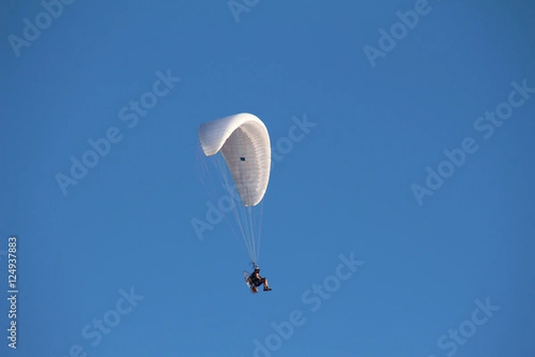 Obraz A paramotor flying, Cadiz, Spain