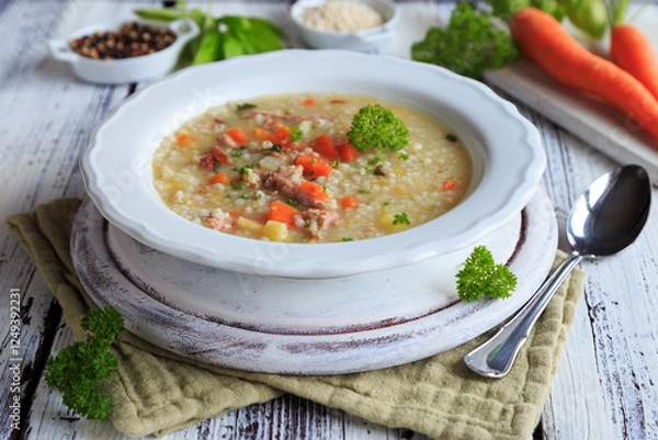 Obraz Eintopf mit Graupen