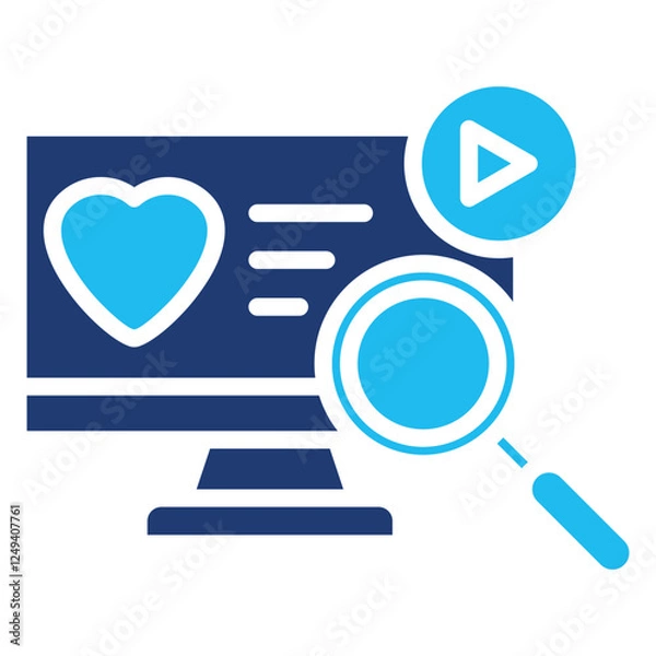 Fototapeta Media Monitoring Icon