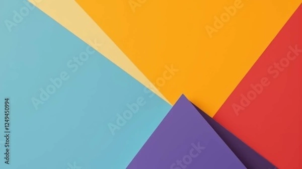 Fototapeta Colorful Geometric Patterns with Bright Tones and Textured Elements