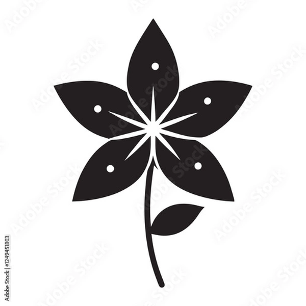 Fototapeta black and white flower vector
