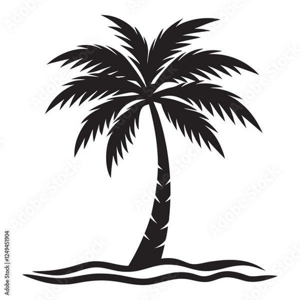 Fototapeta palm trees vector illustration