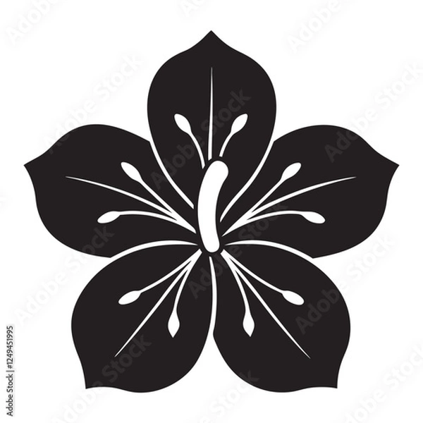 Obraz vector black and white flower