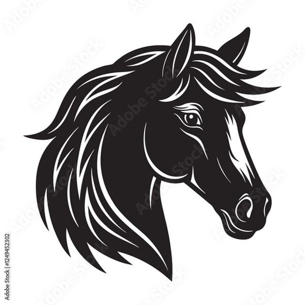 Obraz horse head silhouette