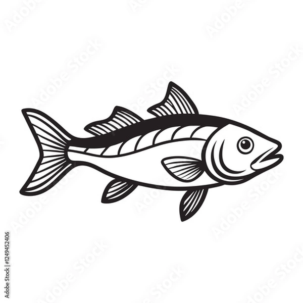 Fototapeta fish on a white background