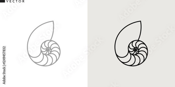 Obraz Nautilus shell icon