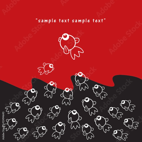 Obraz Fish Emerging From Below