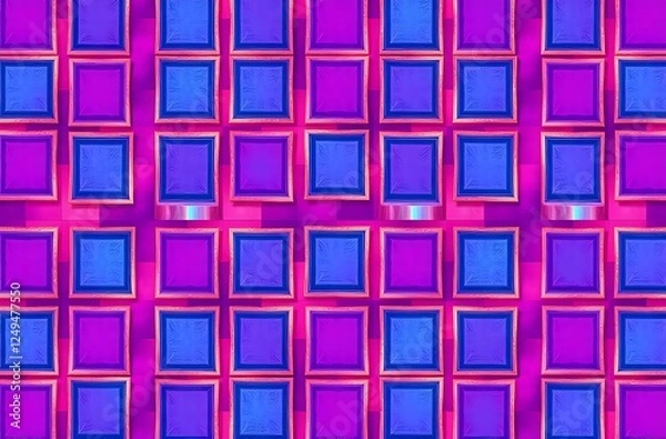 Fototapeta Vibrant Geometric Square Abstract Design