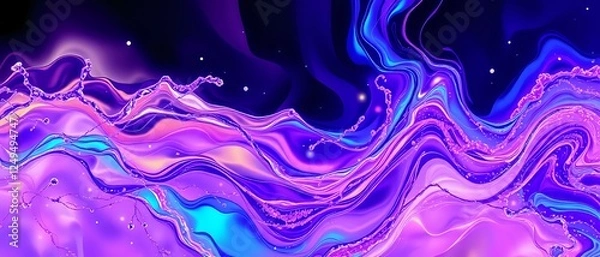 Fototapeta Cosmic Wonder: Enchanted Nebula Flow